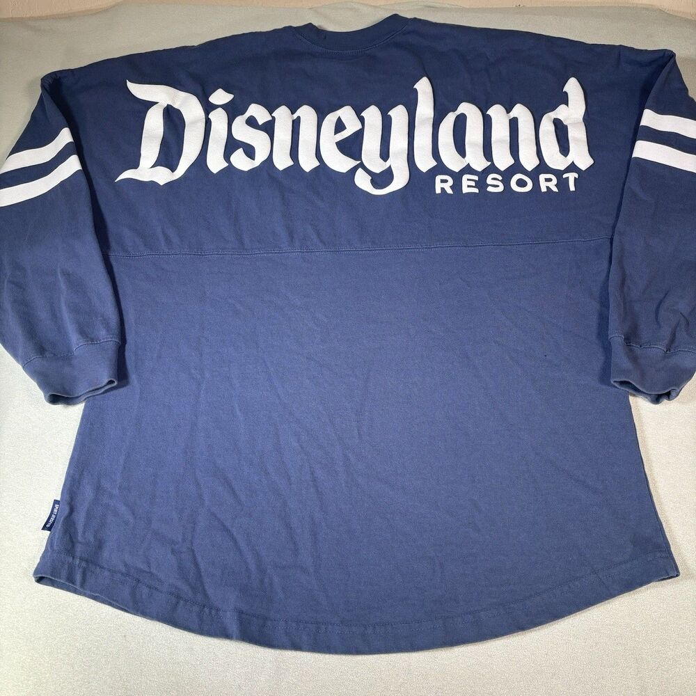 Disney Parks Men Top Sz M Blue Spirit Jersey Shirt Logo Disneyland Resort Tee